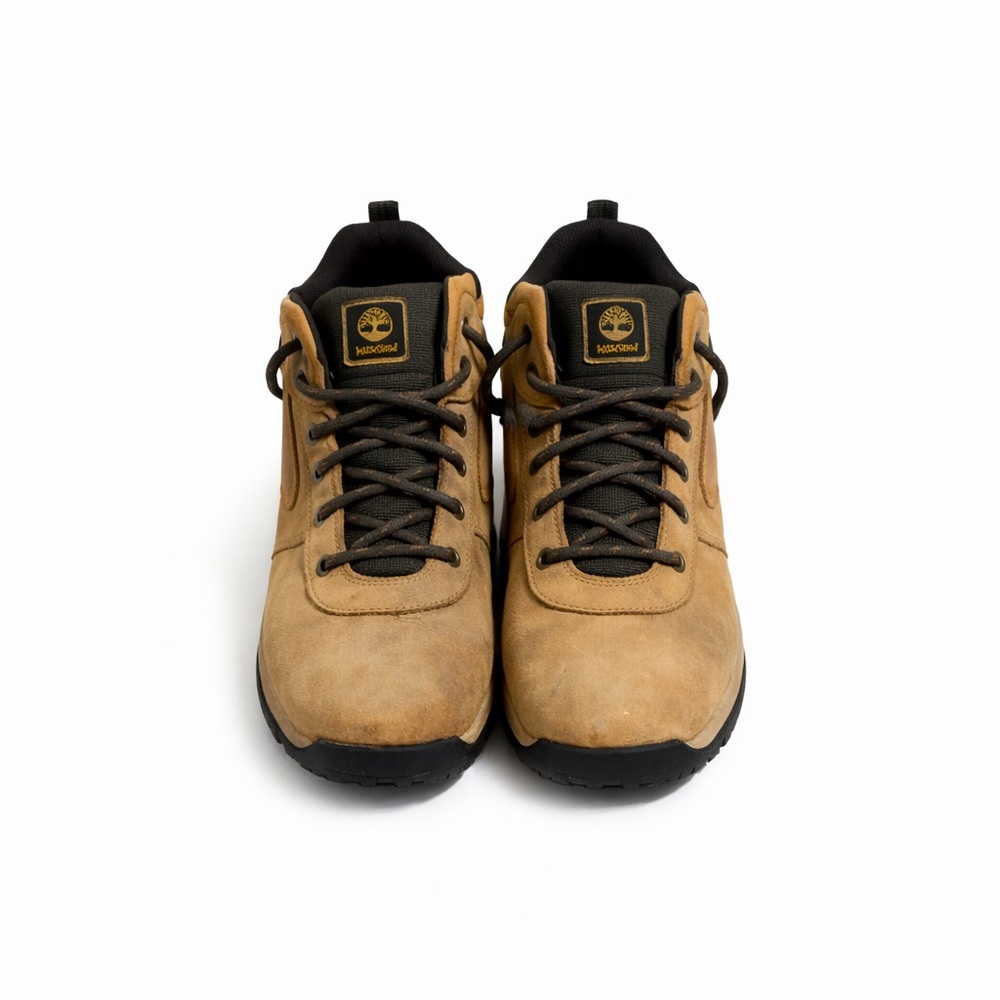 Timberland Kids Boots Tan Nubuck Hiking Work Boots Lace Up Youth Size